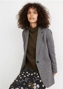 Madewell In Herringbone Larsen Blazer Wool Size Medium